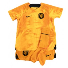 Baby Fußballbekleidung Niederlande Heimtrikot WM 2022 Kurzarm (+ kurze hosen)